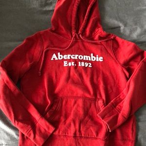Red Abercrombie hoodie M